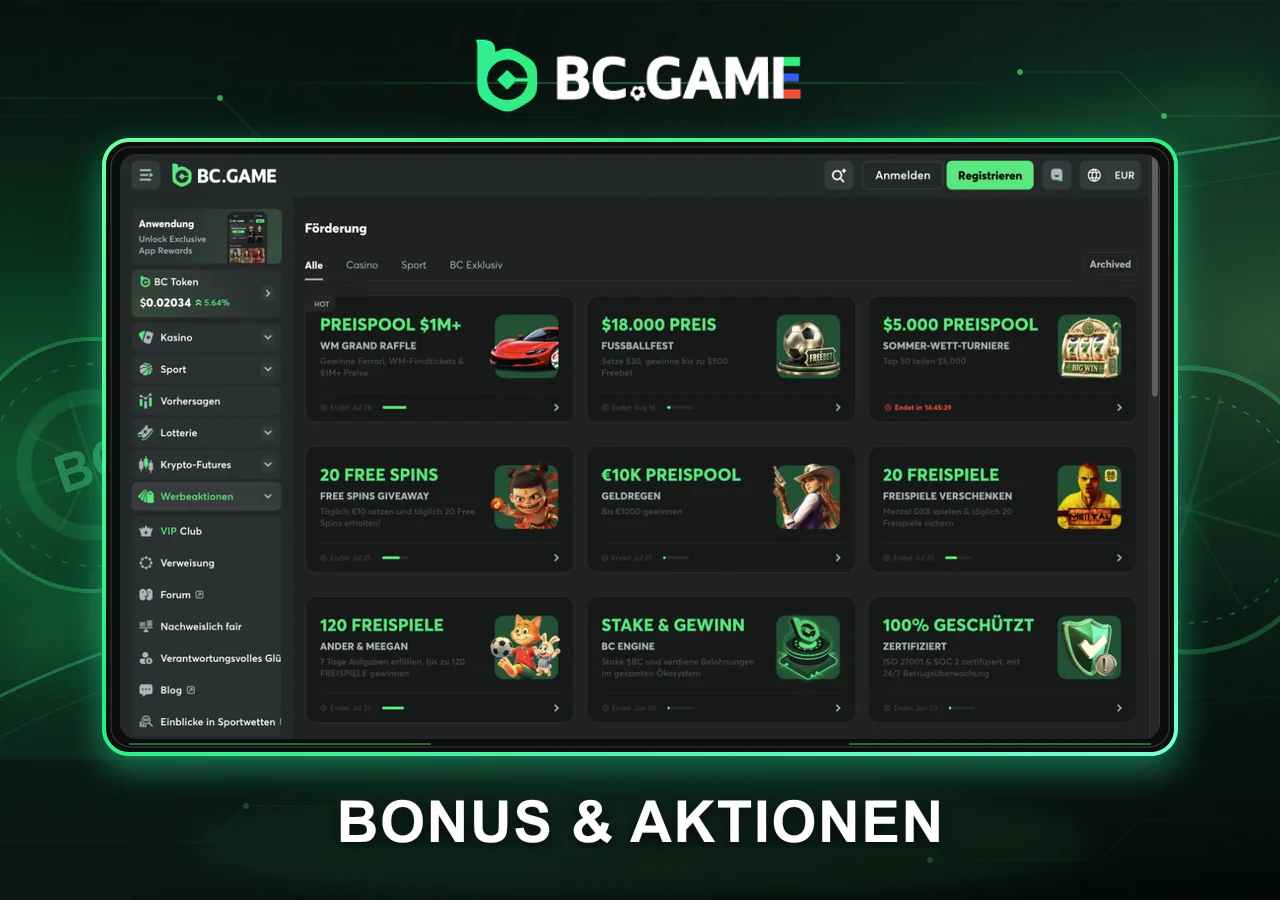 BC Game Casino Spielautomaten mit hohen Gewinnen