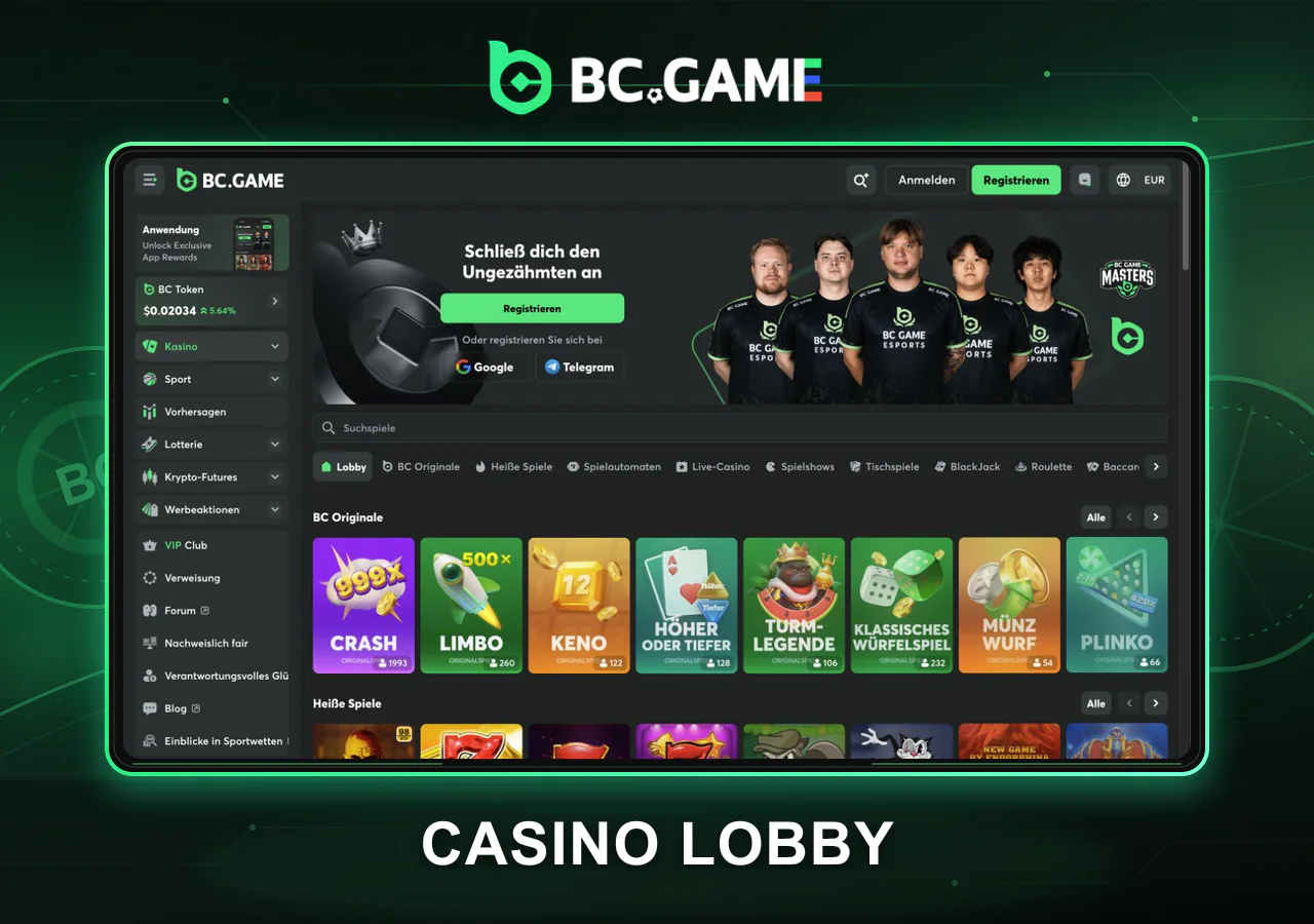 Live-Casino im BC Game Casino ansehen