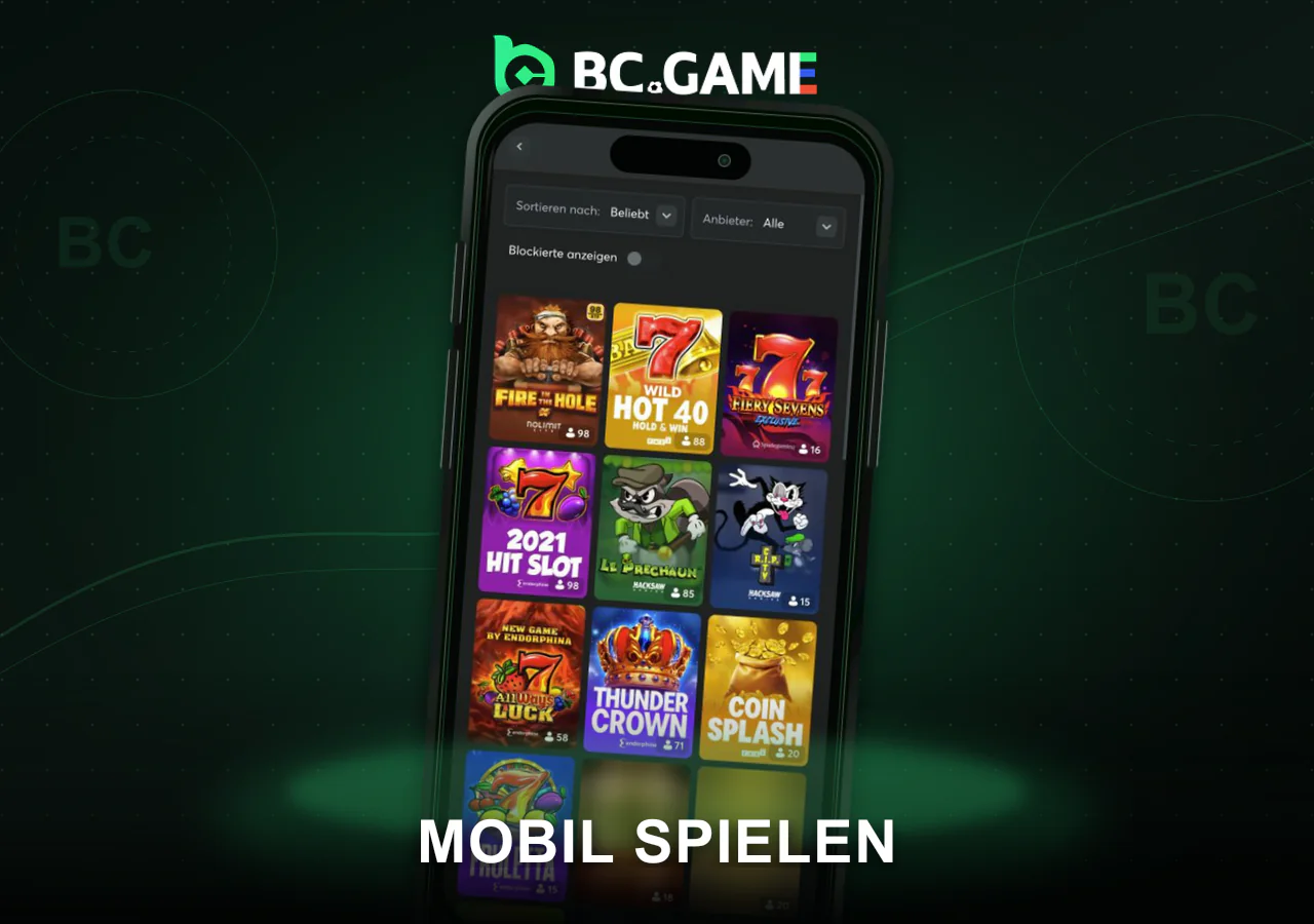 BC Game Casino mobile App Nutzung unterwegs